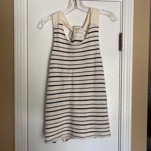 madewell texture & thread striped bow back tank top